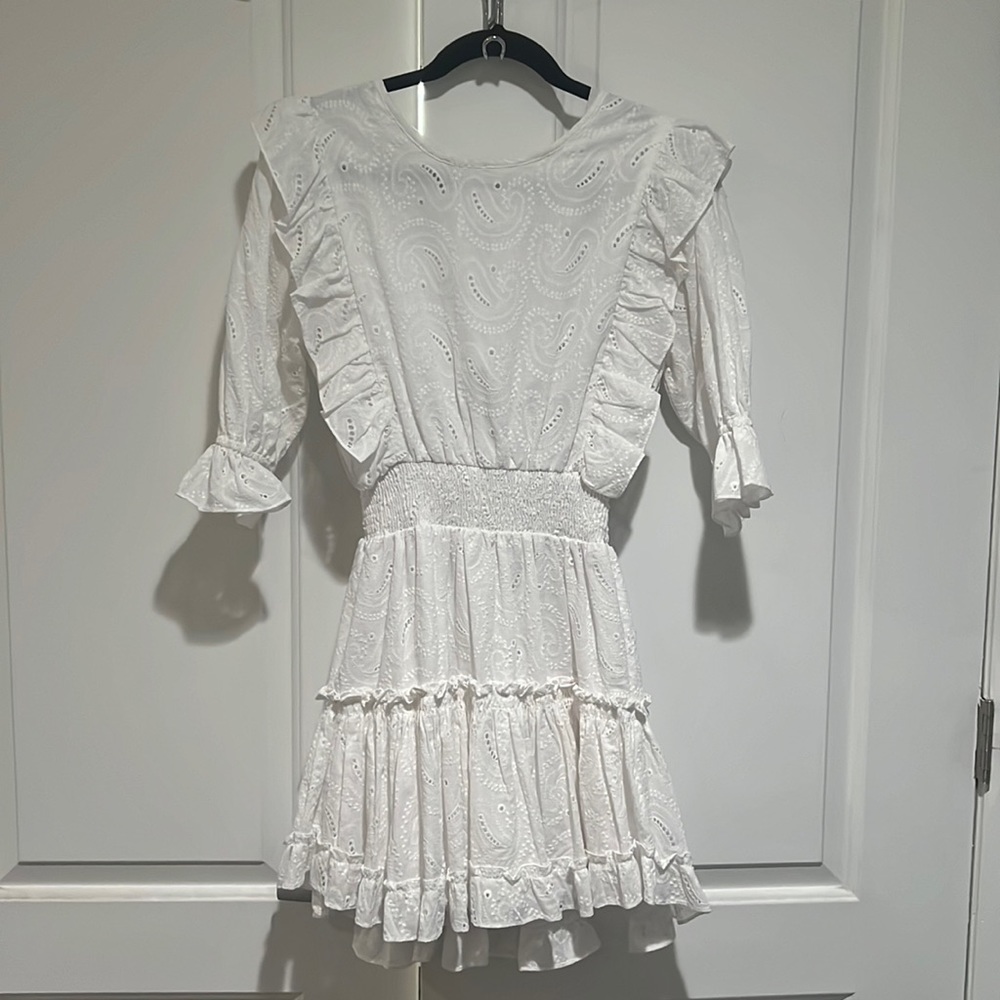 White Eyelet MISA Los Angeles Dress